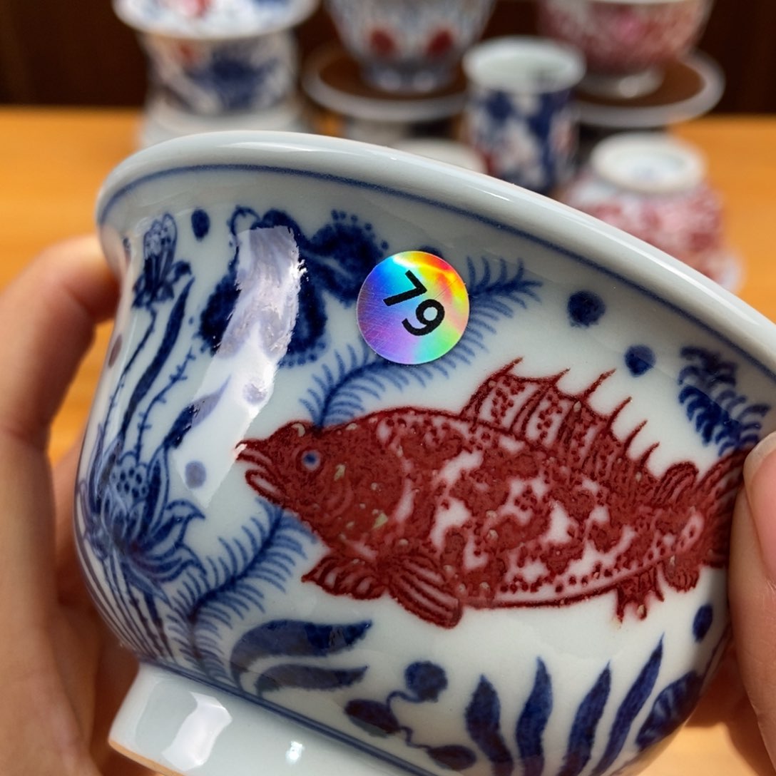 手绘现代茶具非古董