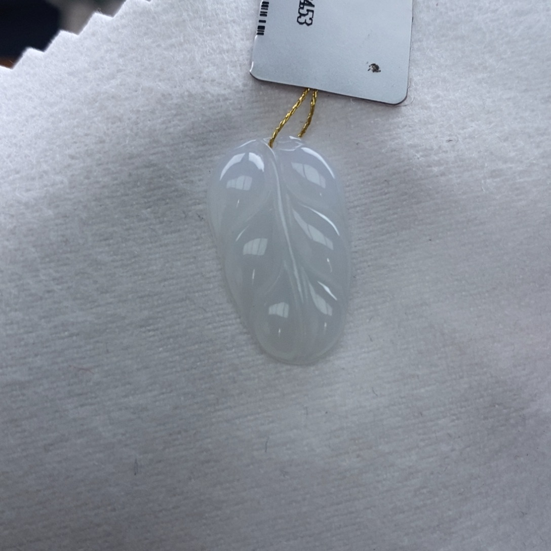 颈饰未镶嵌翡翠叶子
