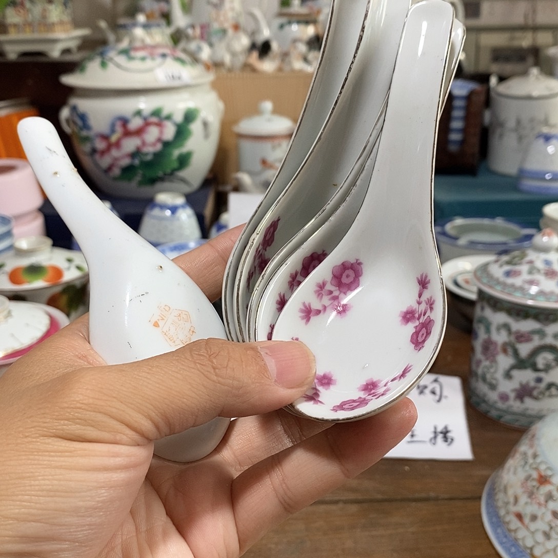 摆件小红花勺子六只 不退不换