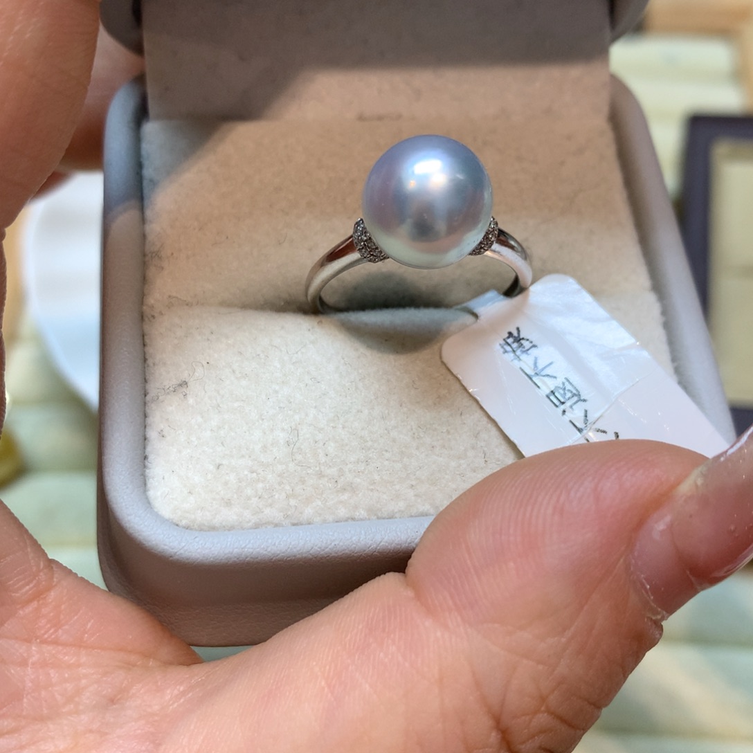 海水珍珠戒指14K金镶嵌