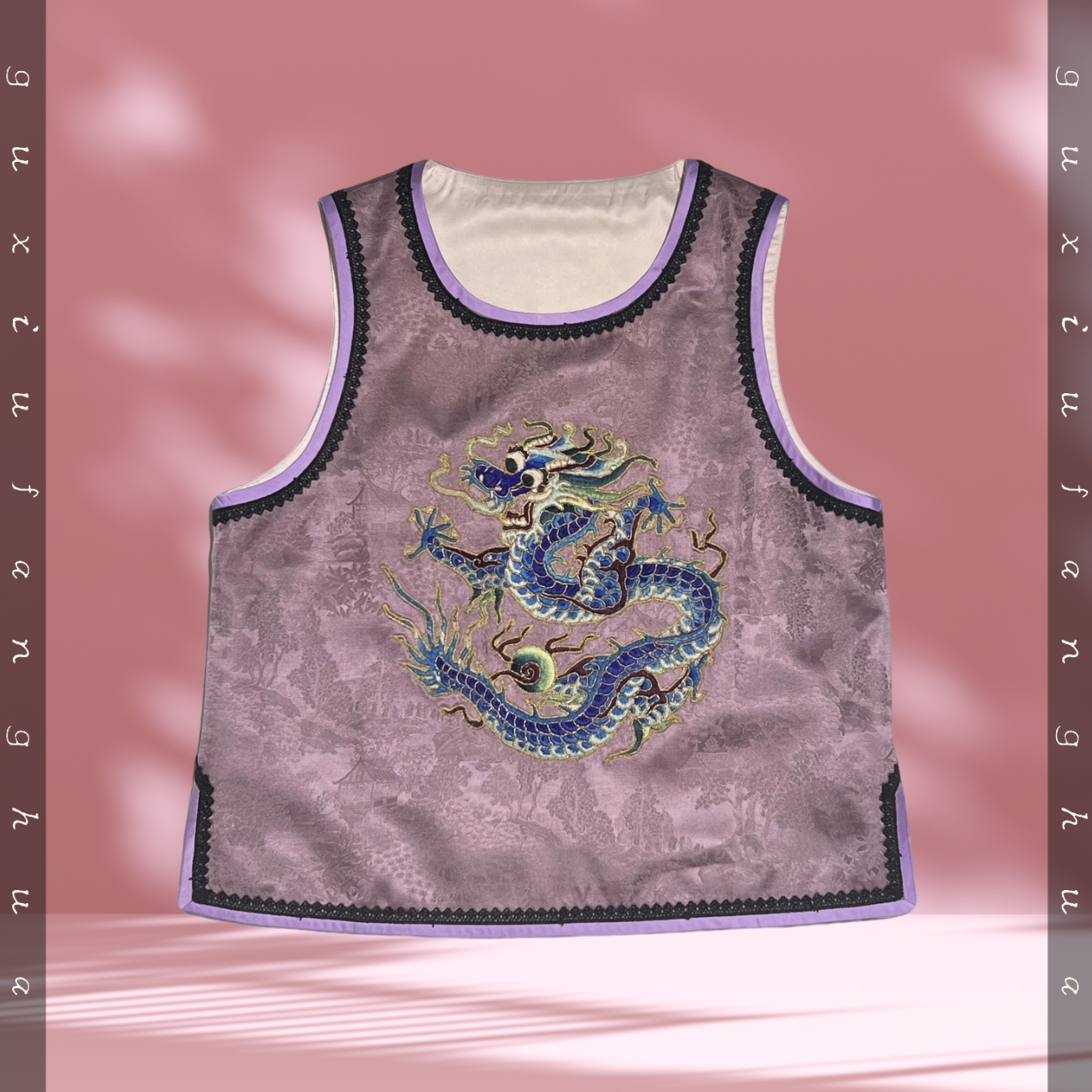 杭锦刺绣马甲女装