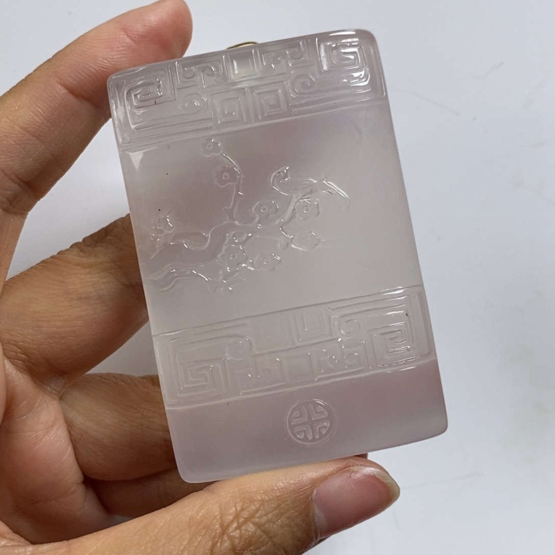 石英质玉喜上眉笑未镶嵌用****5