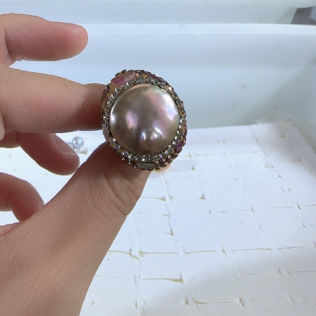 银S925镶嵌项链定制282淡水珍珠