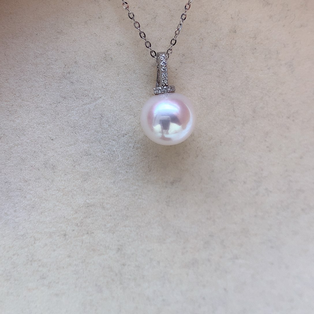 淡水珍珠11-12mm奶嘴万能扣银S925镶嵌