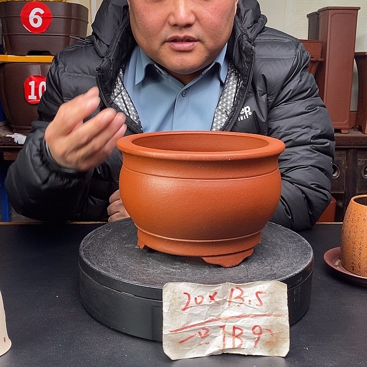 紫砂花盆货号一只JB92