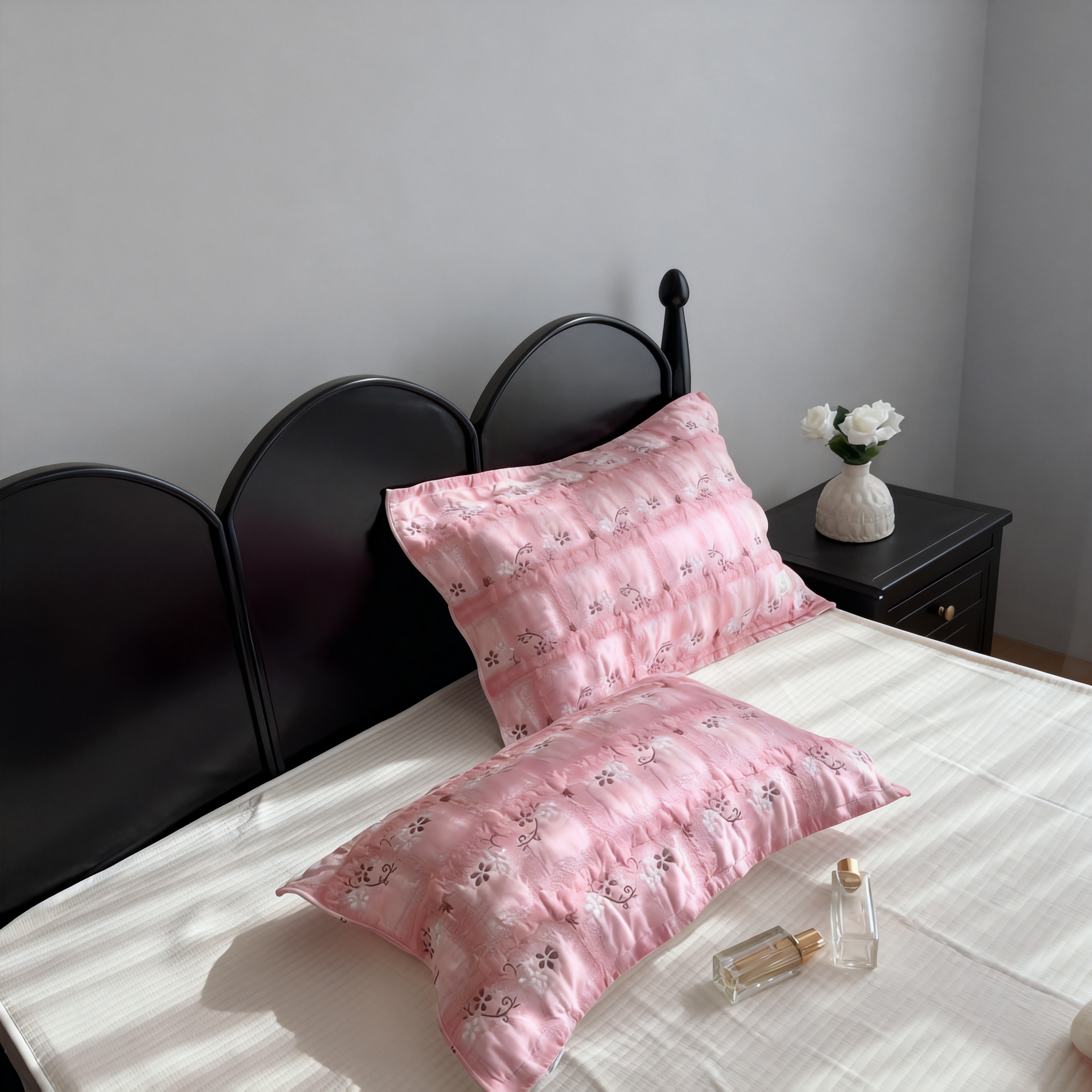 【倩影】52*78cm高端成人舒适亲肤柔软吸汗纱布枕巾一对装 四季可用