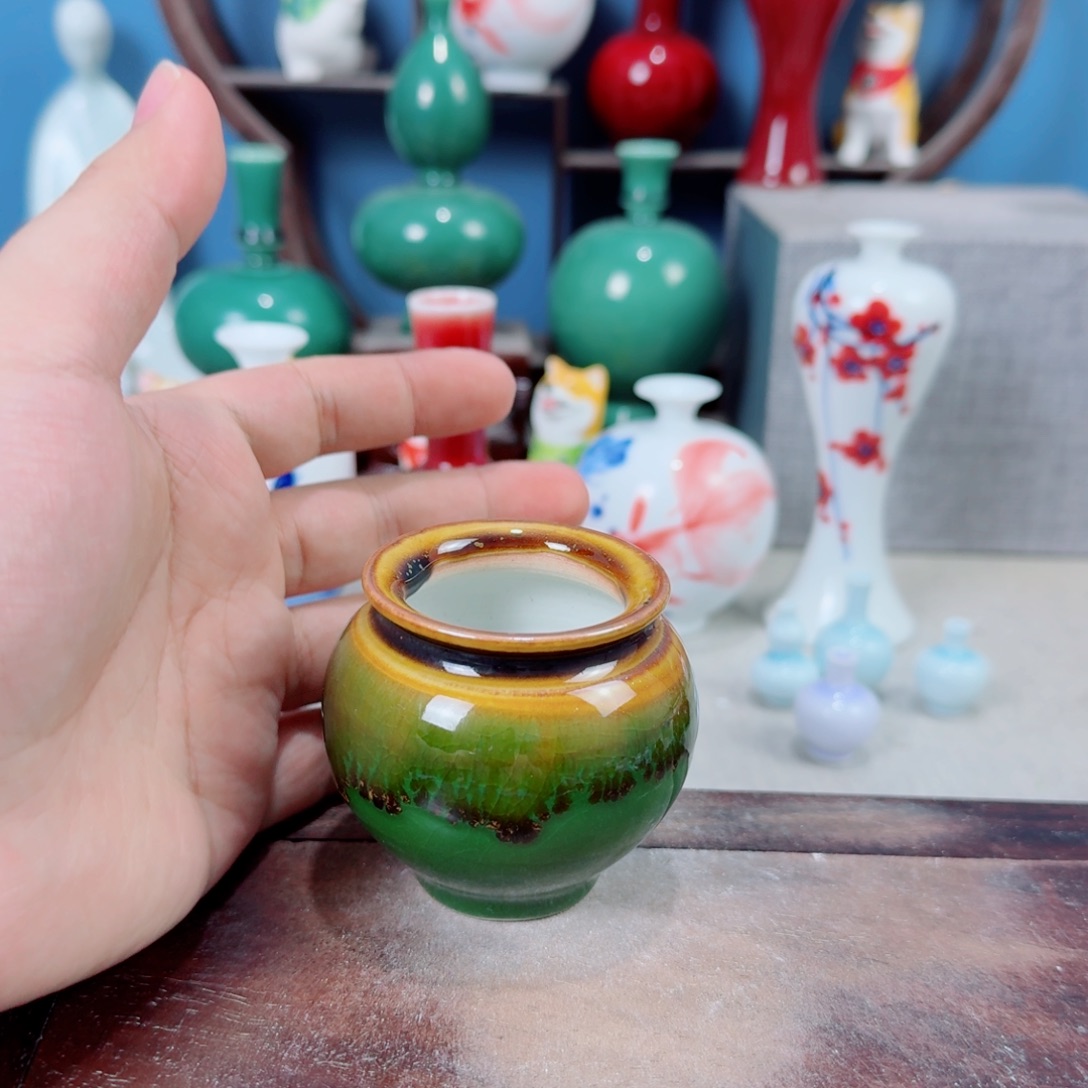 陶瓷手工小花器摆件