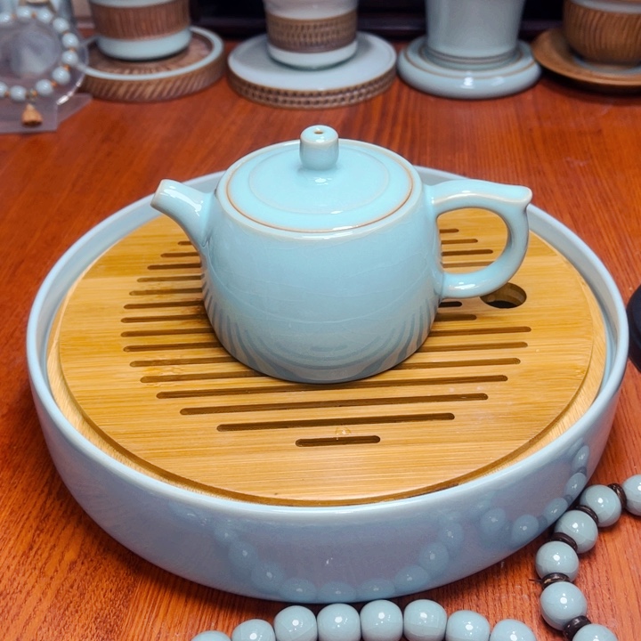 【闪购商品】汝州单壶，单杯，天青