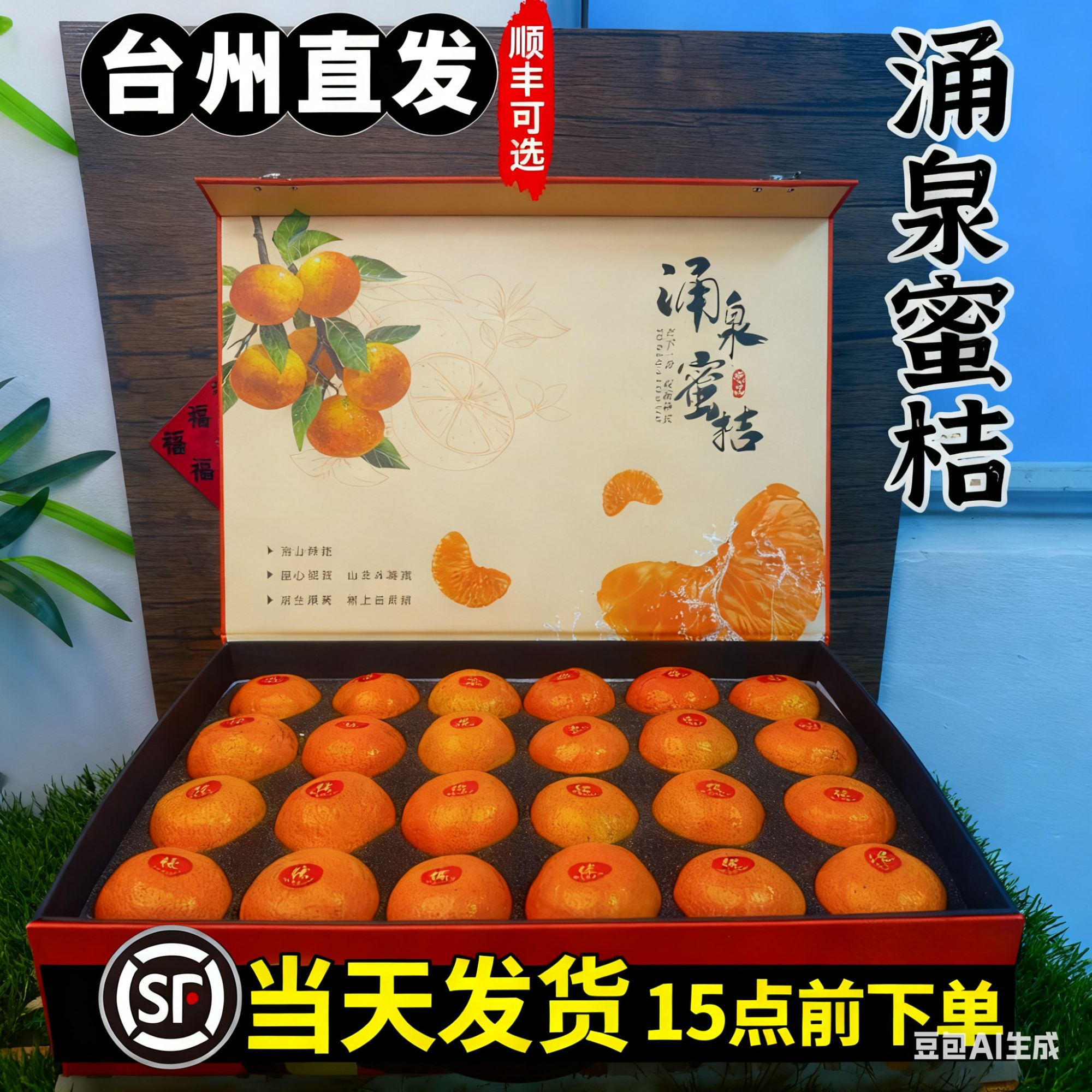 【正宗临海涌泉宫川一口果】精美礼盒涌泉蜜桔现摘现发皮薄无核无渣