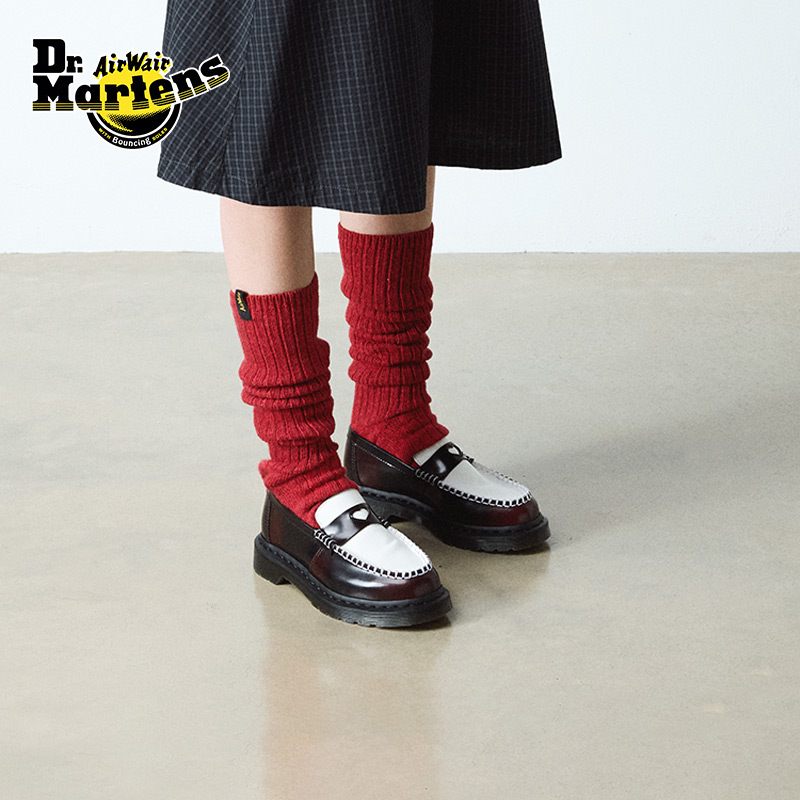 Dr.Martens Penton Heart秋冬新款撞色一脚蹬皮鞋乐福鞋42594600
