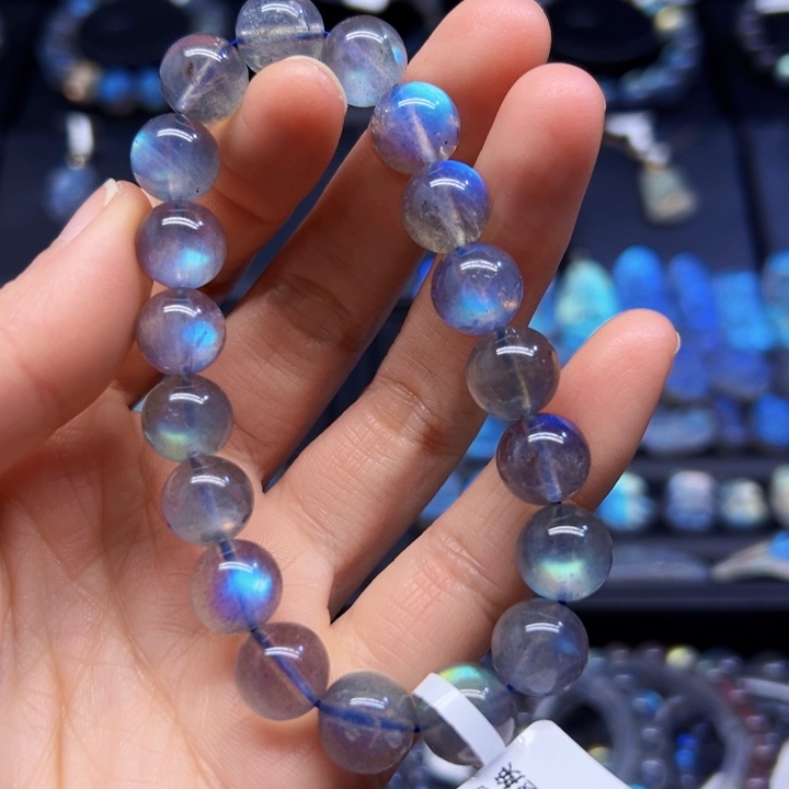 拉长石手串未镶嵌11左右