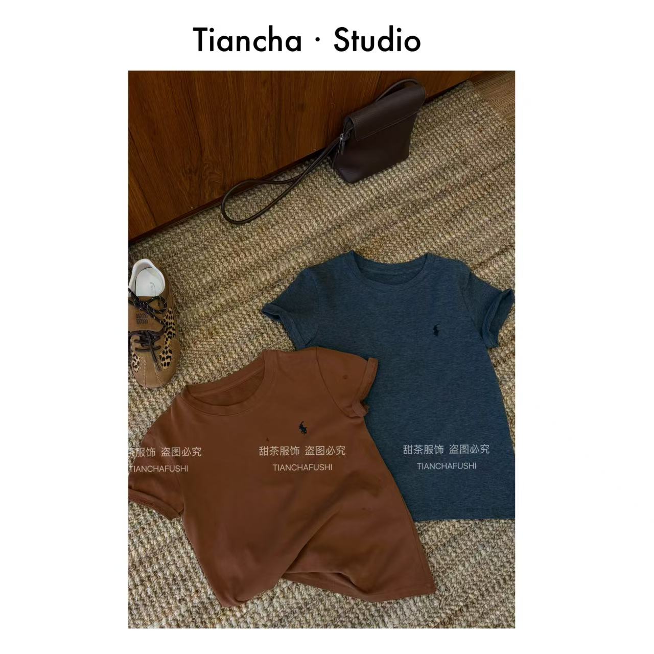  sweet c【刺绣小马】M234#春夏新款韩版风正肩短袖T恤女款时尚百搭