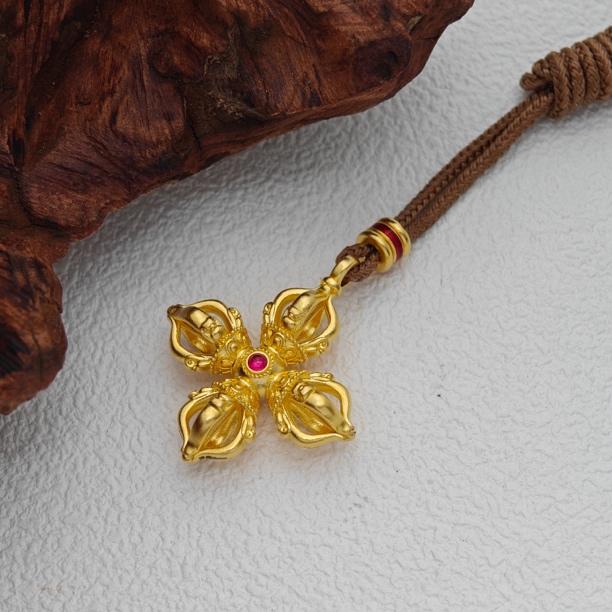 1150/g高定版有金足金999黄金古法传承十字金刚杵古法