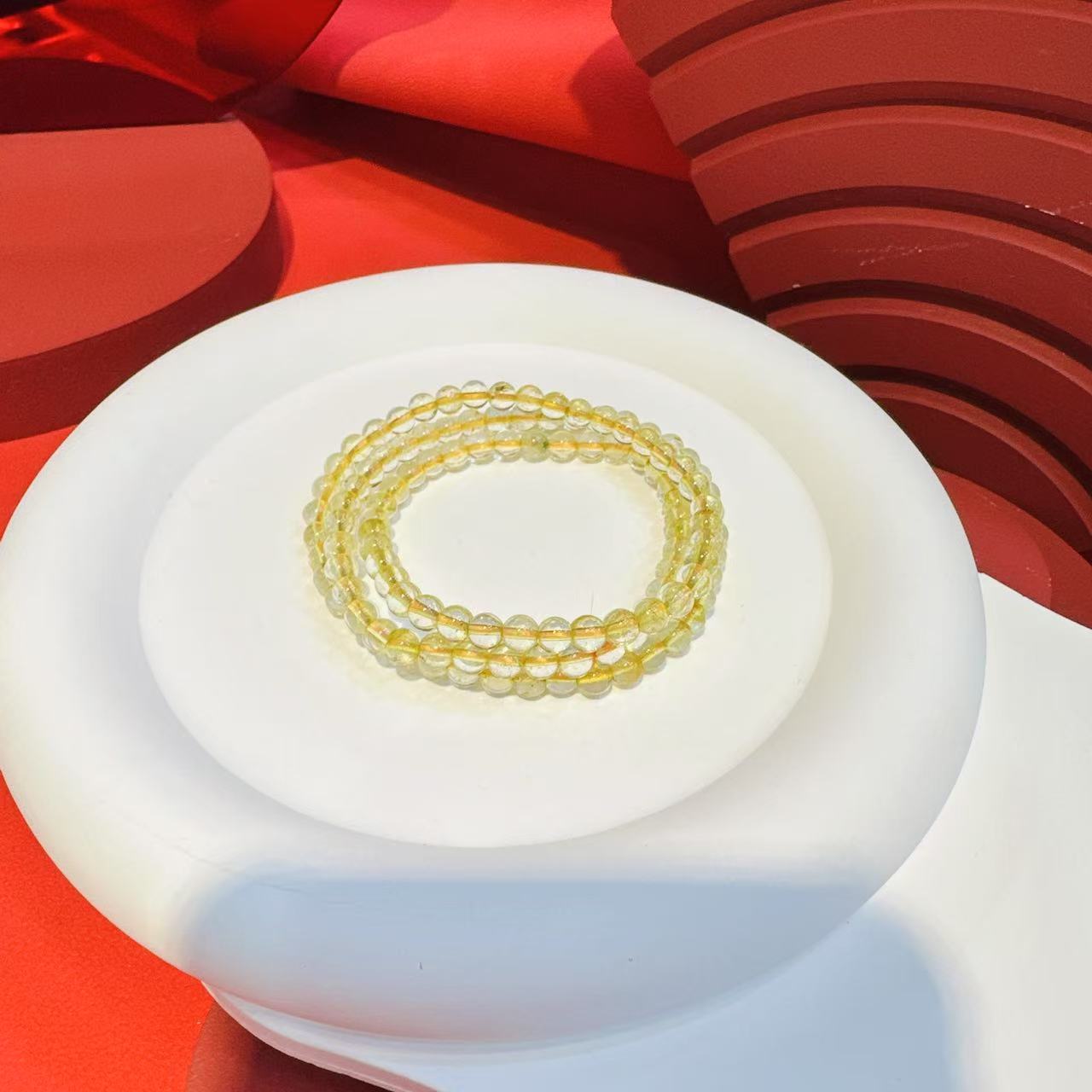 5mm金发晶3圈手串HNZ11381