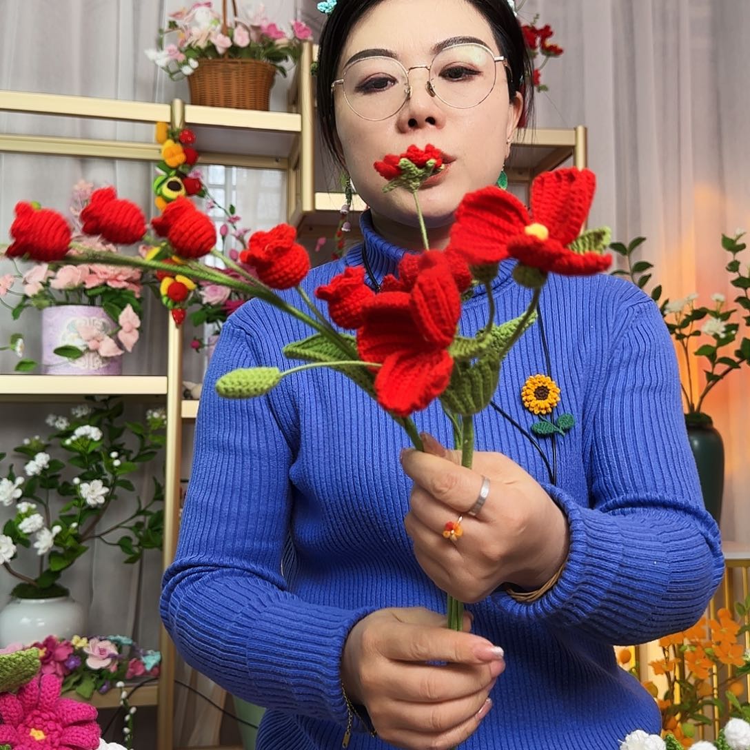 手工钩织设计花束