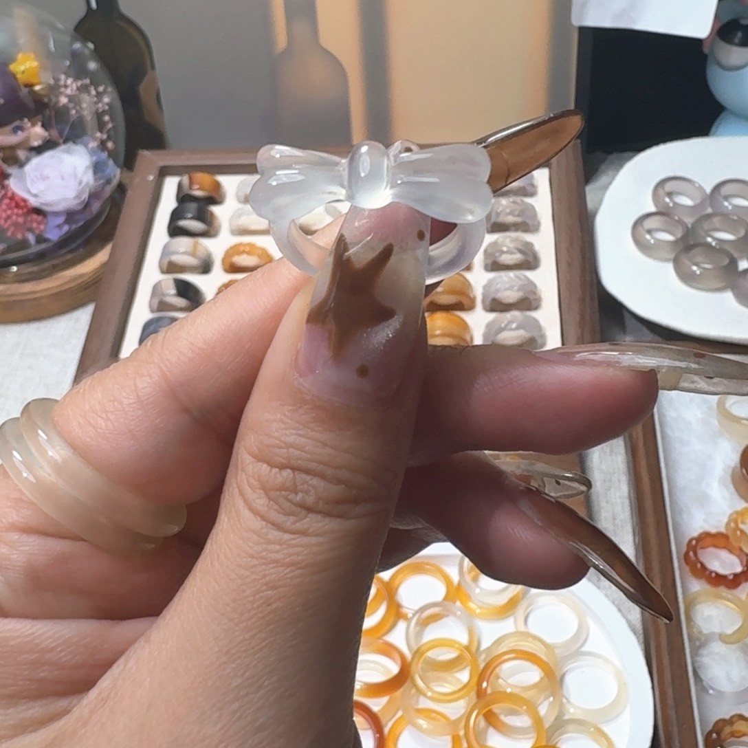 未镶嵌戒指玛瑙/玉髓512港18