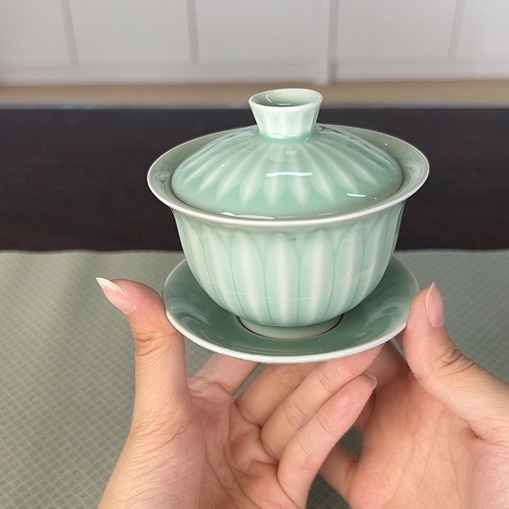 龙泉云间青瓷小米茶器