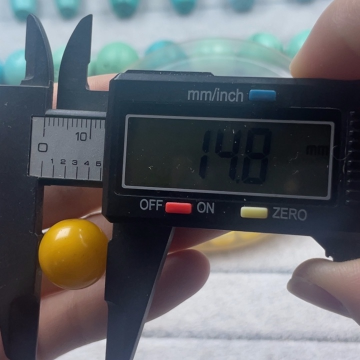 蜜蜡裸石未镶嵌天然蜜蜡圆珠14mm尺寸单颗老蜜黄款微瑕