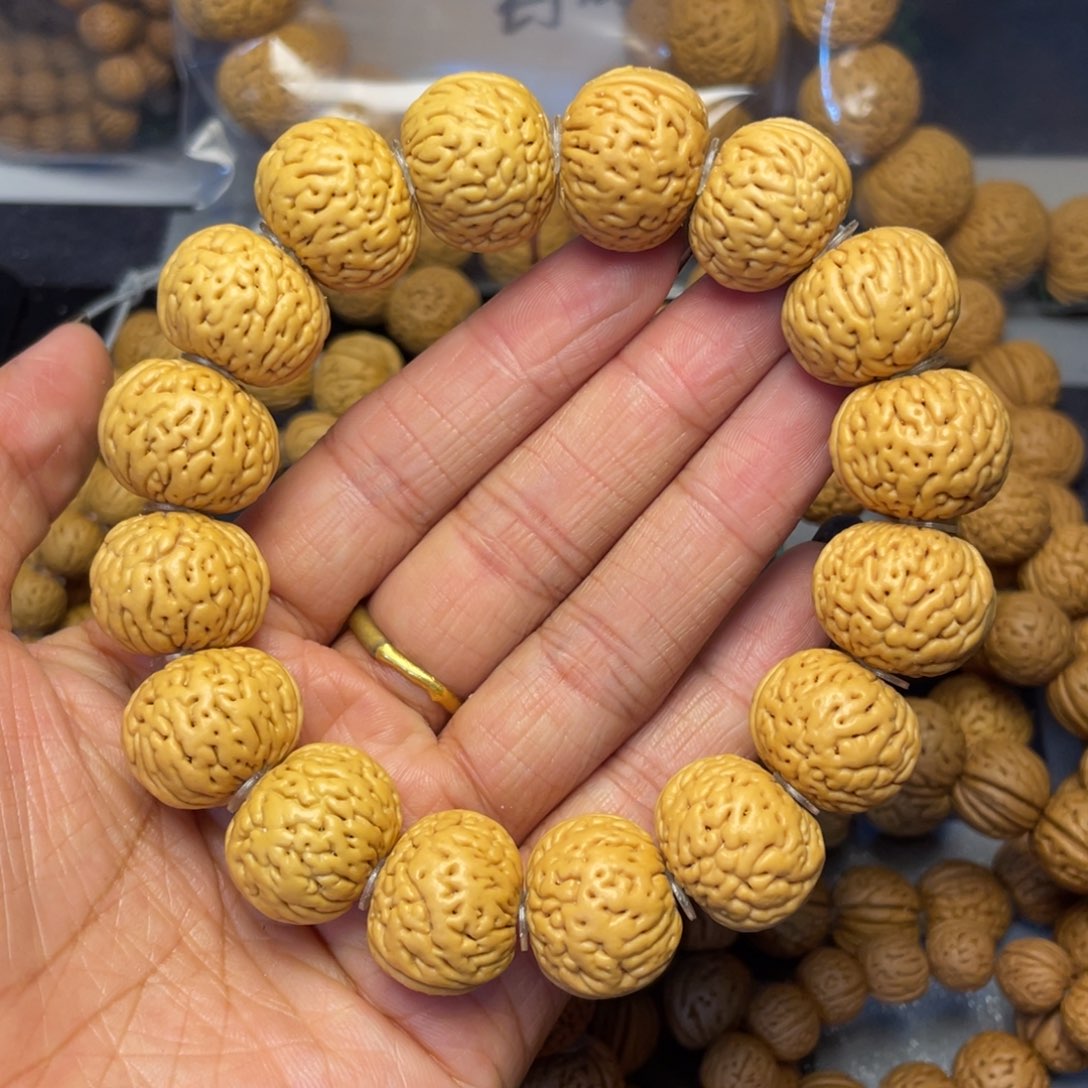 手串桃核18.3磨盘手串