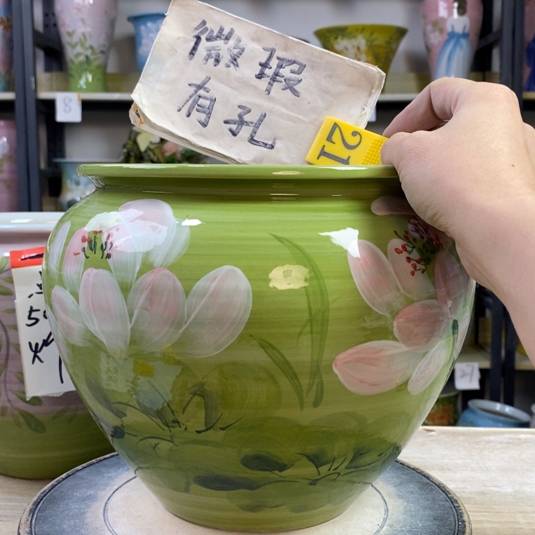 景德镇手工手绘陶瓷花盆