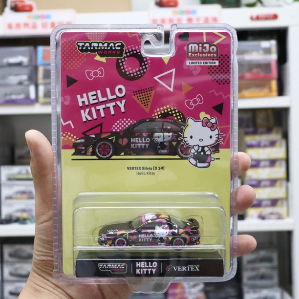 【壹童现货】TW 1:64 尼桑S14 挂卡 猫猫涂装 合金车模
