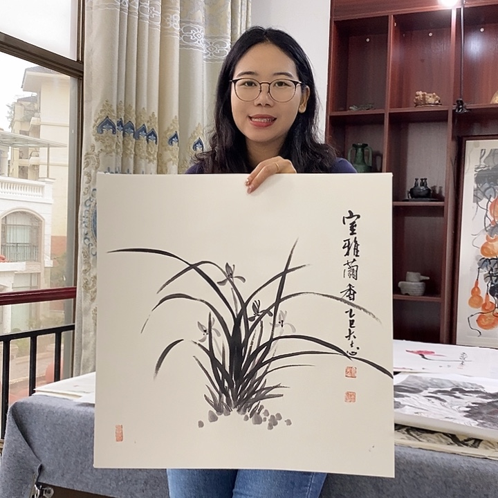 国画纯手绘国画写意作品50*50