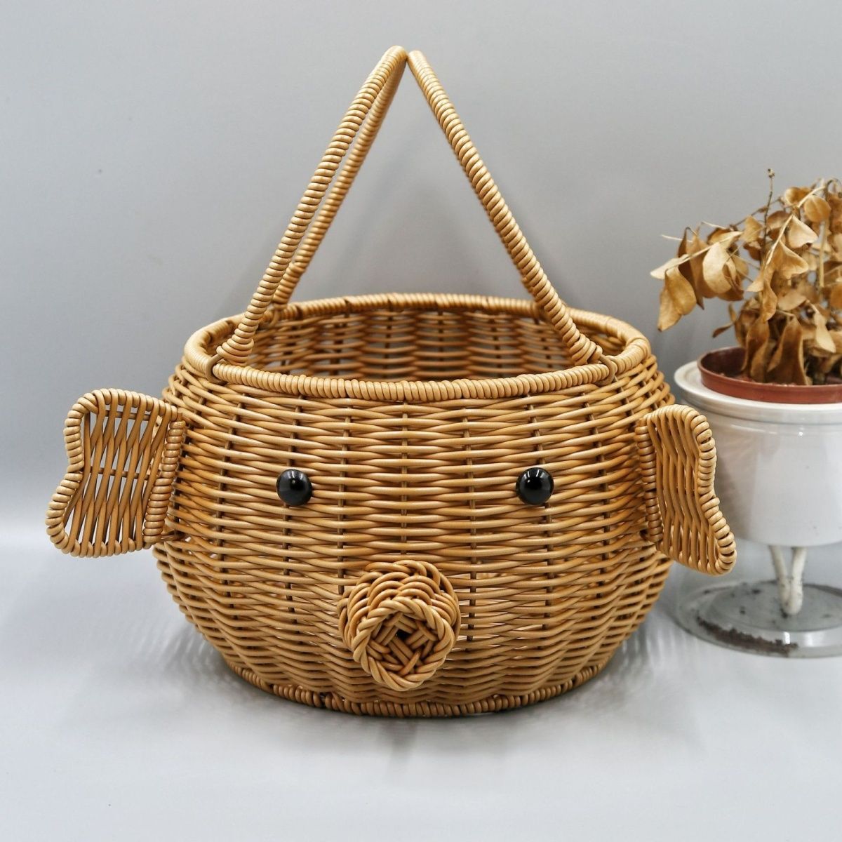 Q46 W1卡通收纳盒客厅茶几家收纳筐玄关零食杂物化妆品整理储物篮