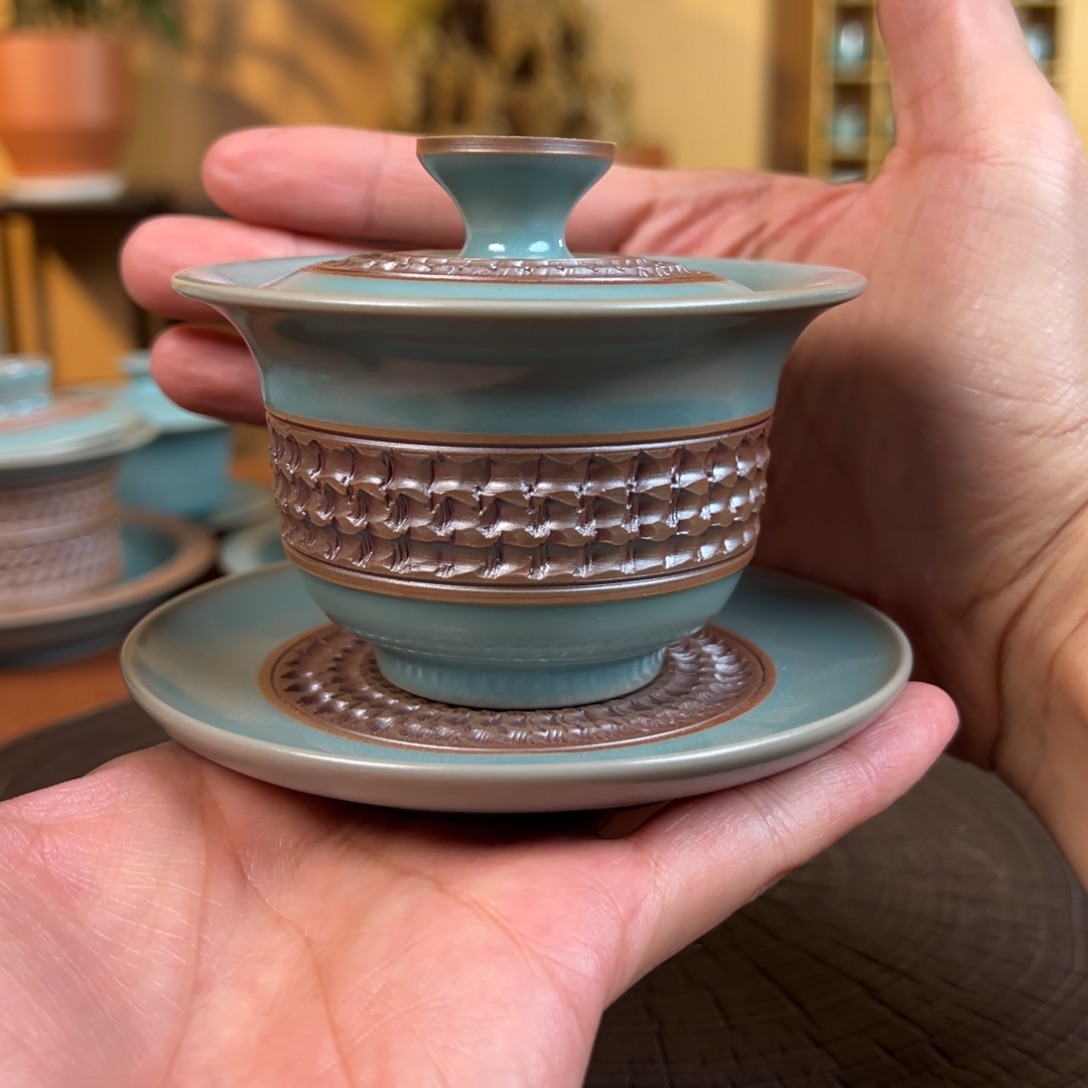 杯平**福仿古跳刀小元宝盖碗福利1111