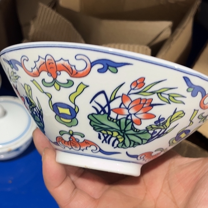 杯釉下五彩官窑瓷器15厘米