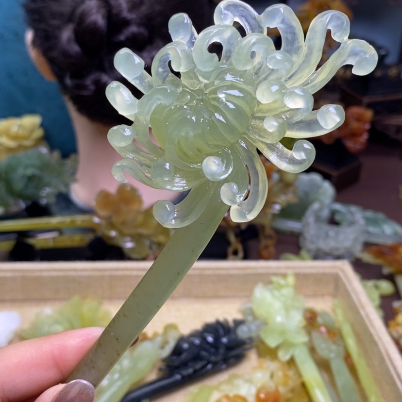 【闪购商品】岫玉发簪发簪盘发发簪未镶嵌非***者