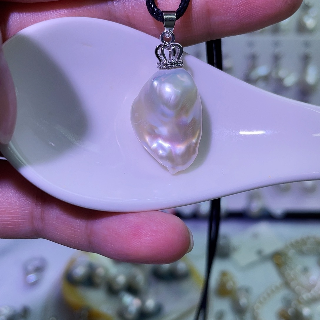 合金淡水珍珠天然淡水珍珠吊坠