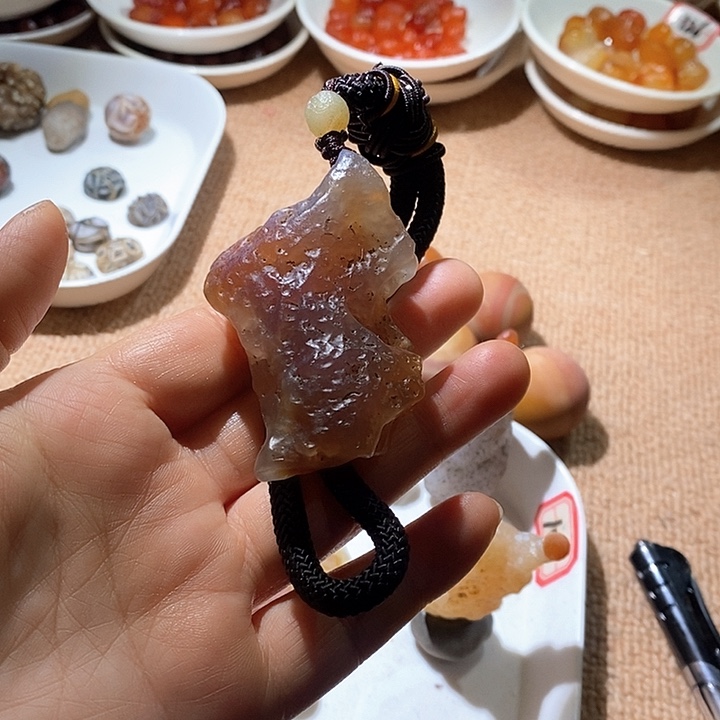 赛黄晶原石银S925镶嵌