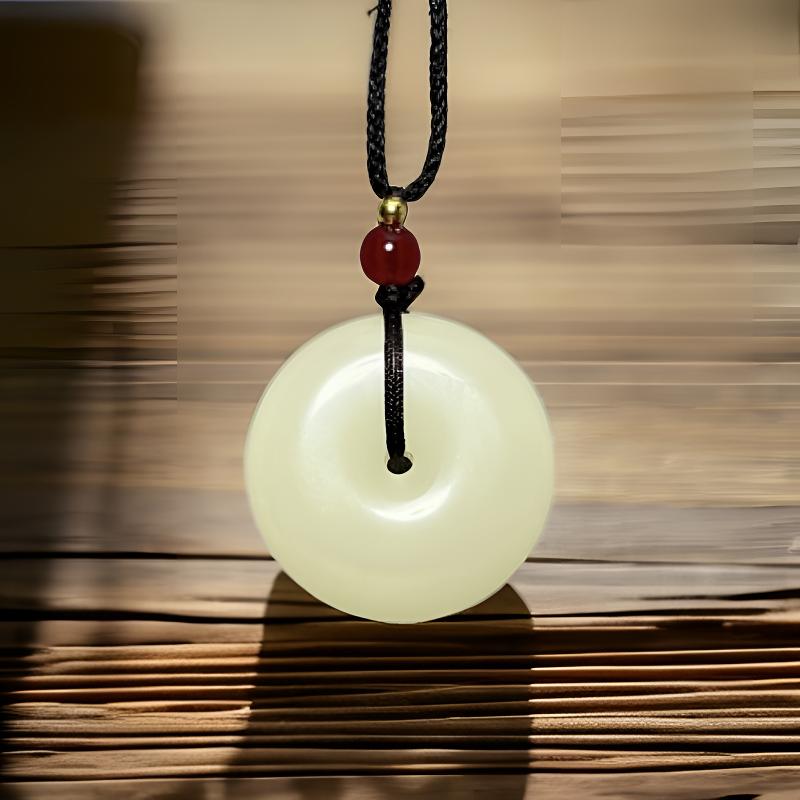 冰晴水冰蜂蜜水平安扣男女款白色时尚百搭简约饰品