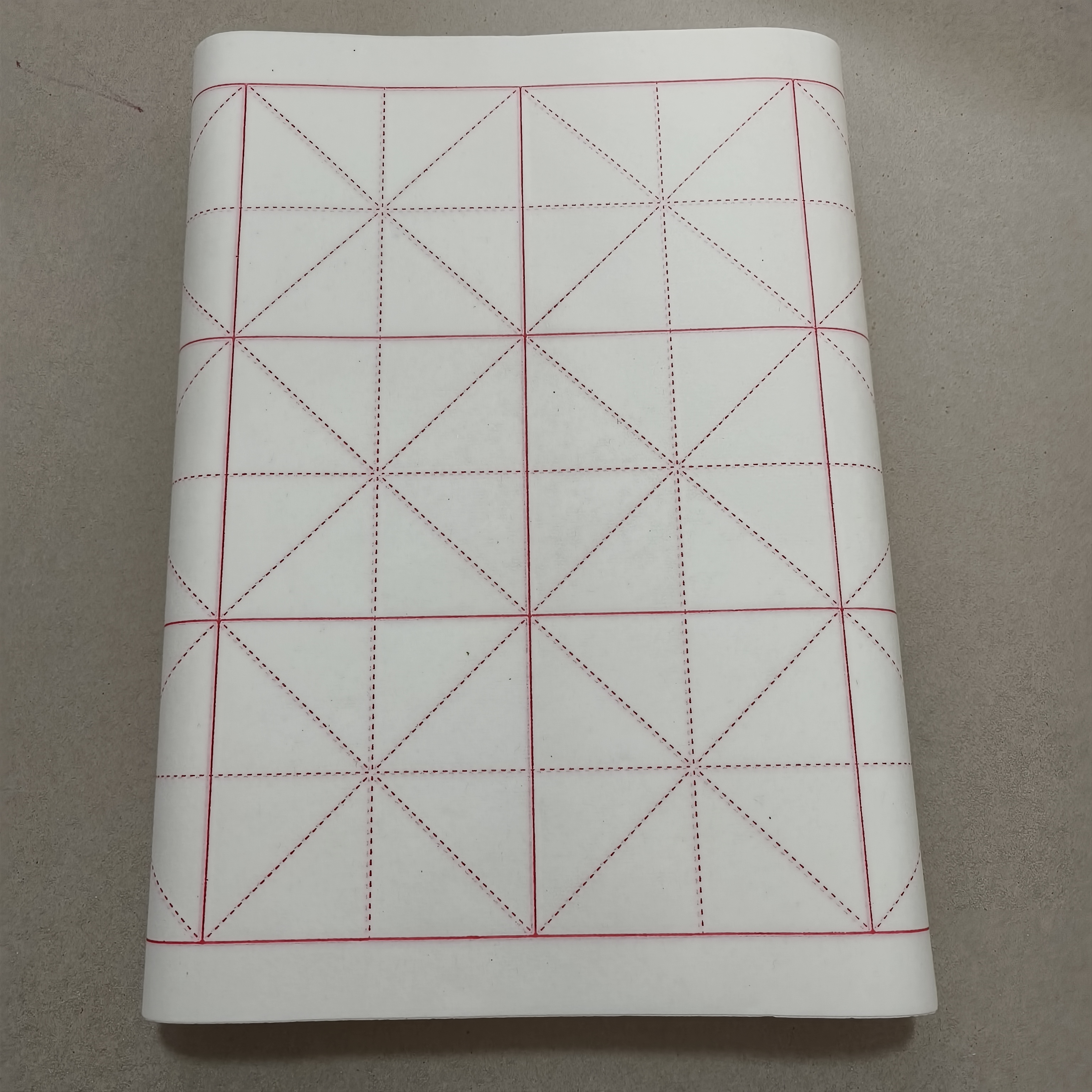 四尺四开用纸半生熟米字格书法入门10厘米方格（200）张