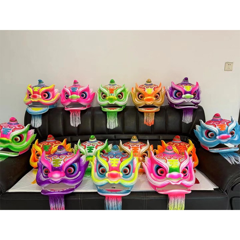 国潮醒狮摆件6寸泡沫狮头装饰岭南特色伴手礼儿童醒狮玩具礼物