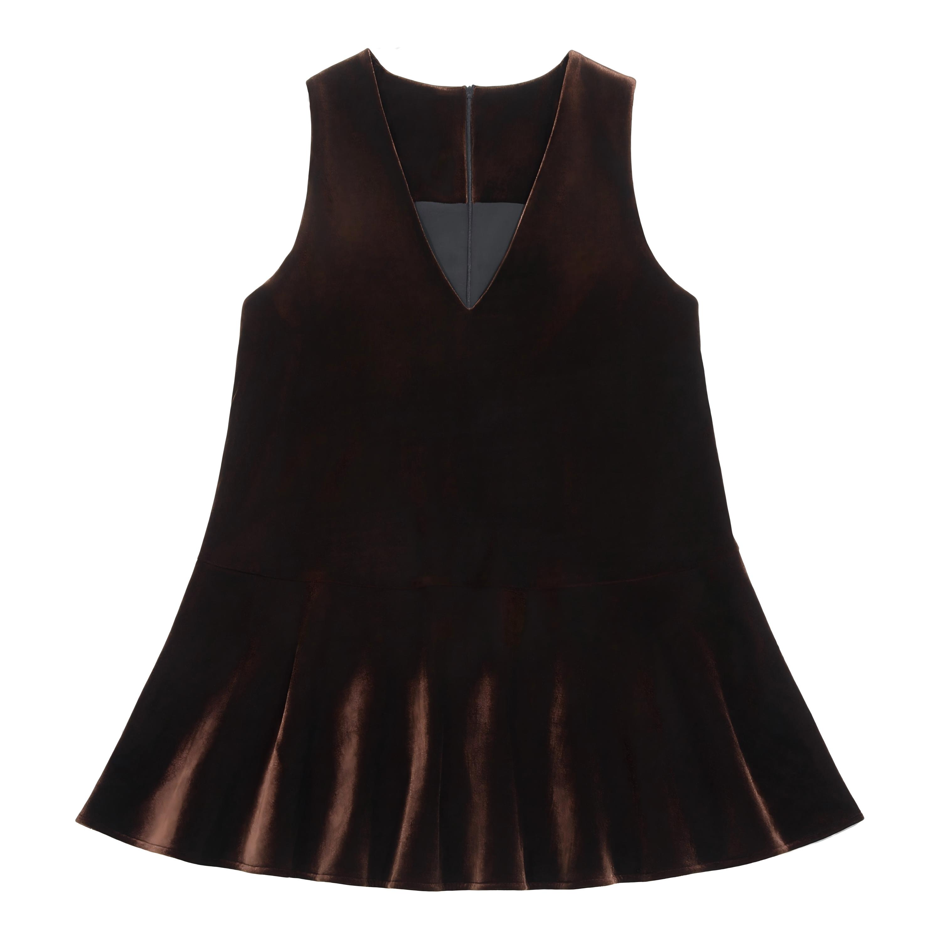 大码背心连衣裙露肩A字裙高腰连衣裙气质轻奢CVC20280