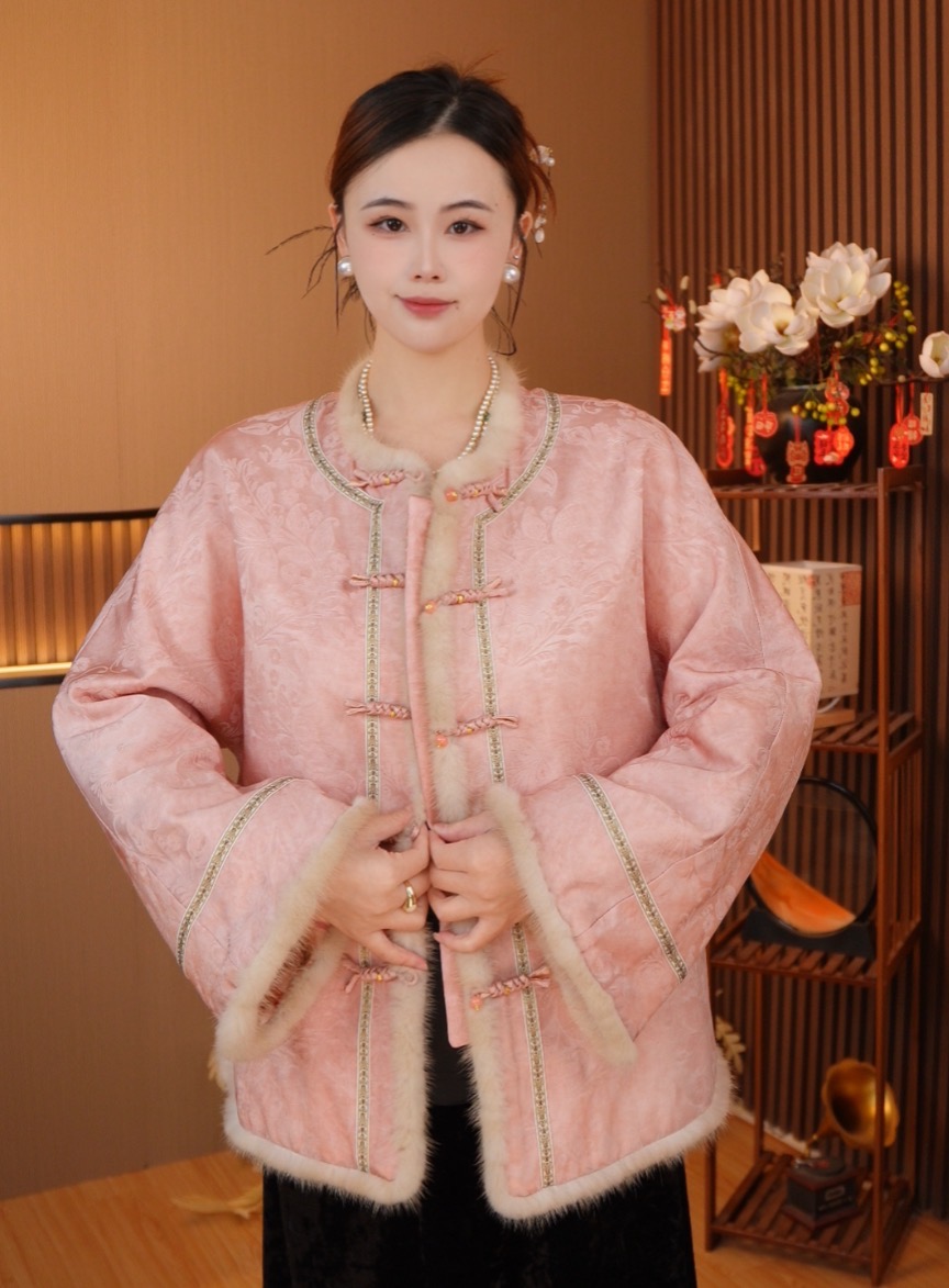 美人如玉-新中式提花双面双穿冬季新款外套2025D6575-夏希广源仓