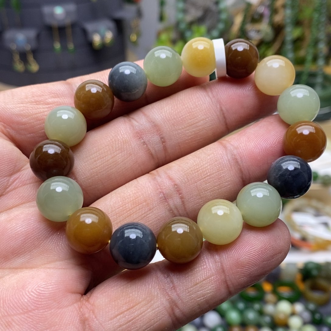 和田玉手链未镶嵌獭*