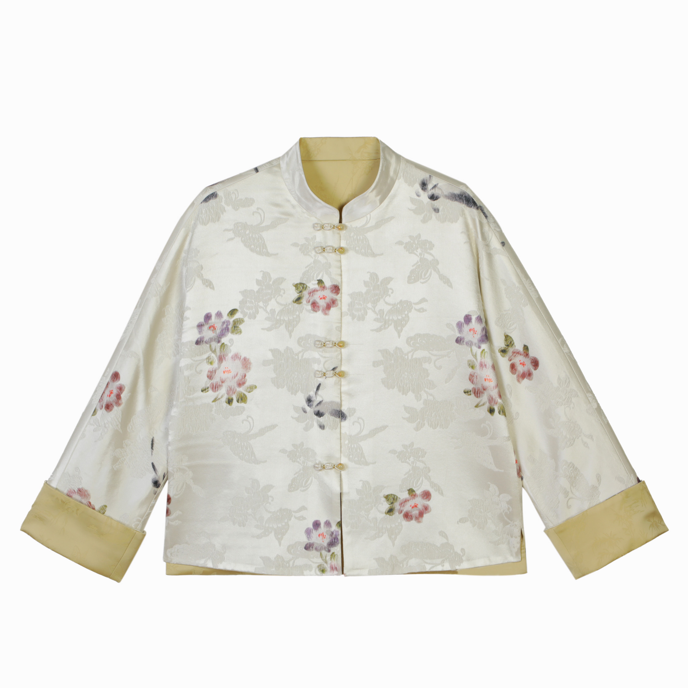 慧  新中式风 25002 春季 休闲冠乐皱  外套 白色