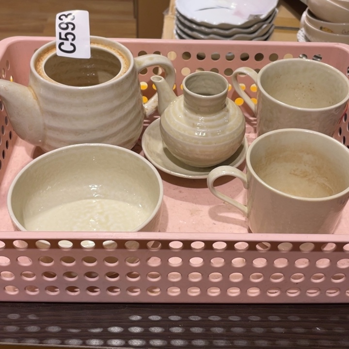 593-一套缺壶盖无款