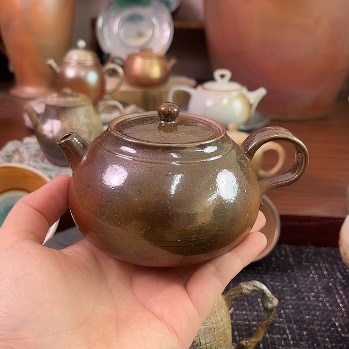 柴烧泡茶壶内嵌盖子壶