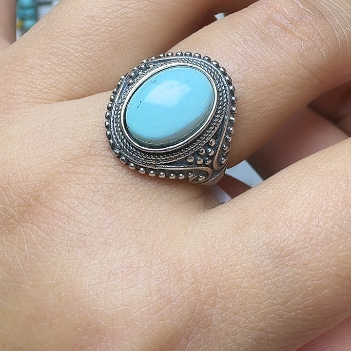 绿松石银S925镶嵌珠宝奇石