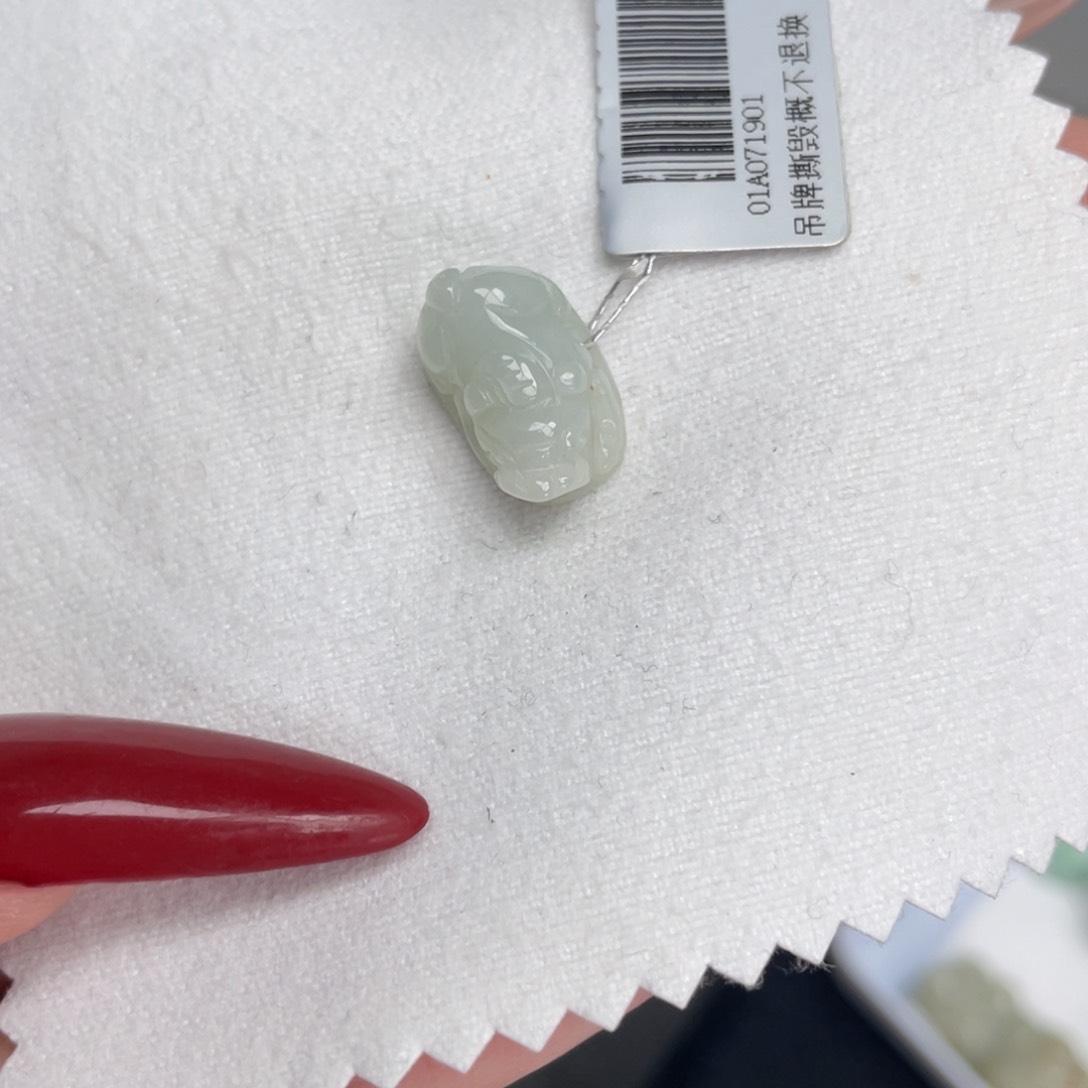 翡翠未镶嵌颈饰貔貅