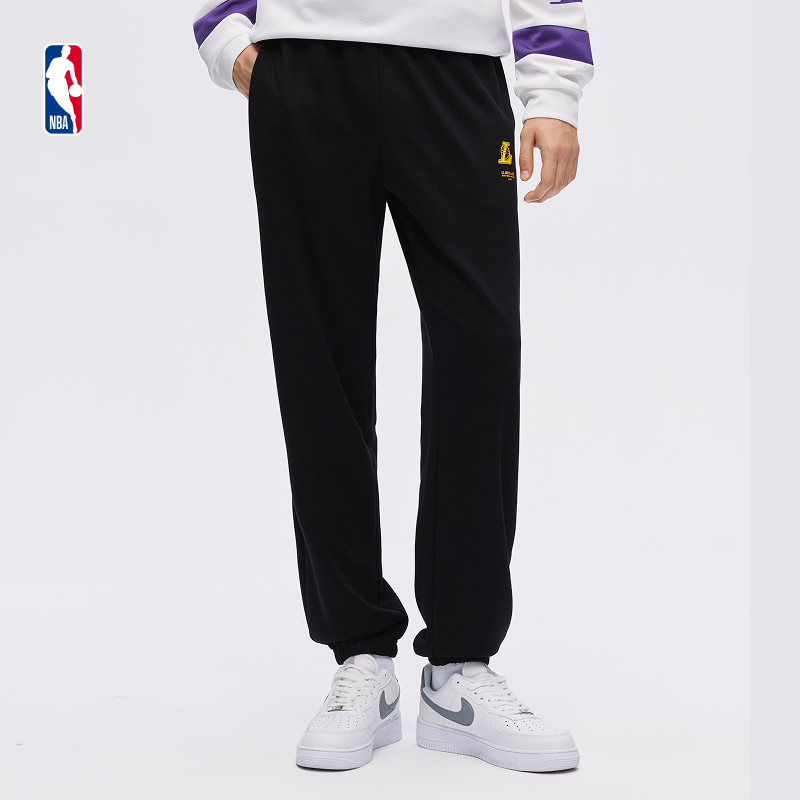 NBA官方洛杉矶湖人男女同款休闲长裤束脚运动卫裤