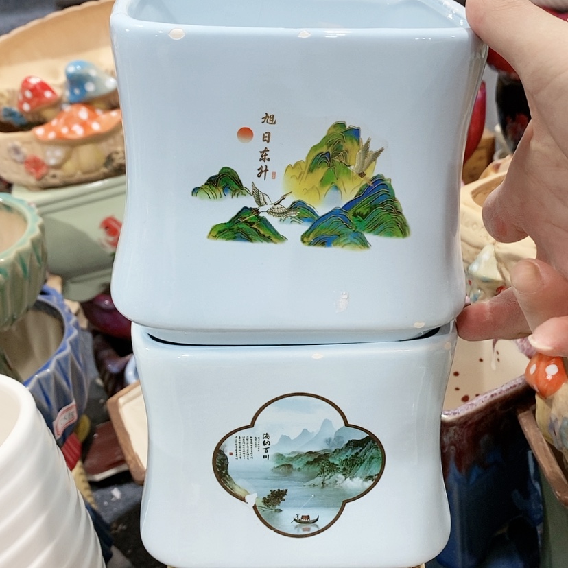 【闪购商品】红陶陶瓷花盆，多肉花盆