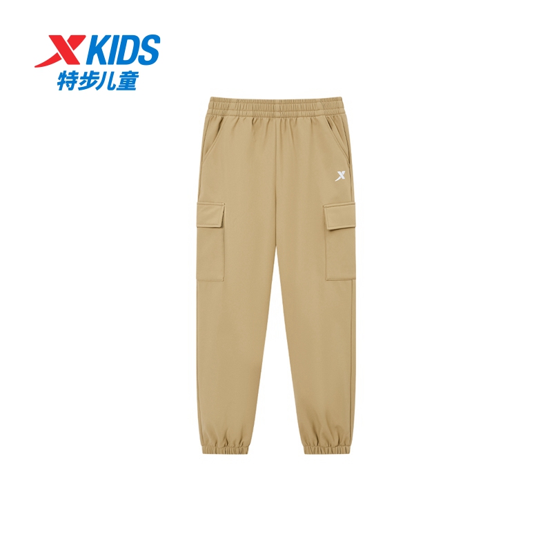 特步儿童冬季新款加绒运动长裤中大童宽松保暖裤子675326669311