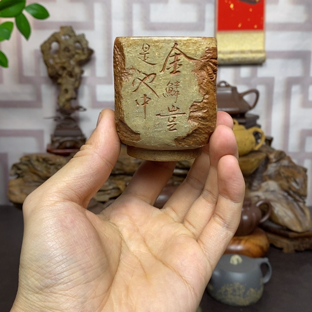 小***吉紫砂茶壶紫砂茶具老段鱼化龙主人杯