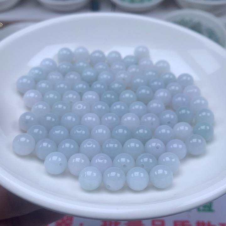 翡翠散珠22颗翡翠卡9