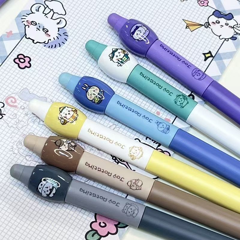 【发3支-不挑笔杆体验】【东米826可擦晶蓝减压转轮笔st笔头】