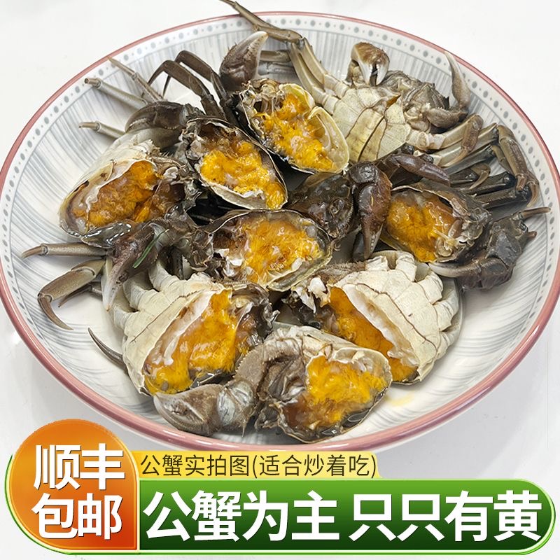 【活蟹】盘锦河蟹海鲜公蟹1.1-1.3两12只顺丰包邮不绑绳